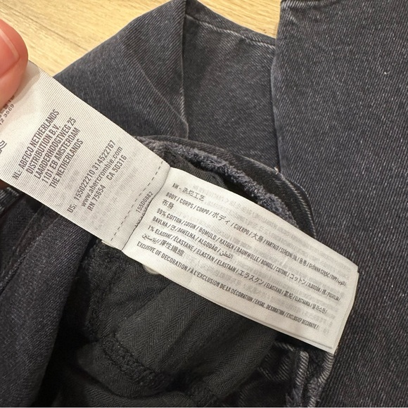 Abercrombie and Fitch The Dad High Rise Distressed Black Straight Leg Jeans 27 - Picture 16 of 16